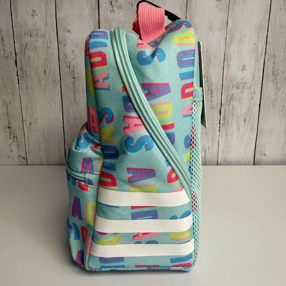 Adidas Santiago 3 Insulated Lunch Bag with Clip Lock Handle Aqua Pink Spark NWT - Picture 5 of 6